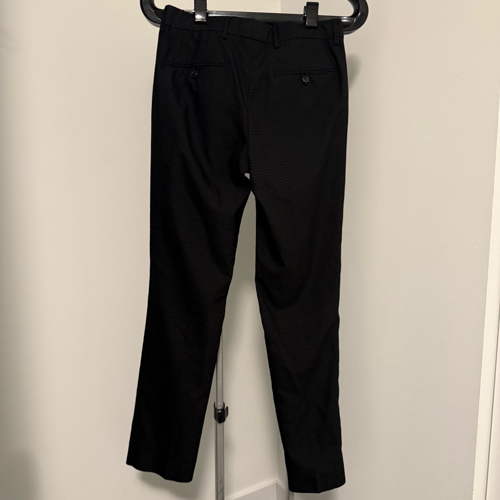 Men's Black with Brown Stripes Pants (waist 28”)